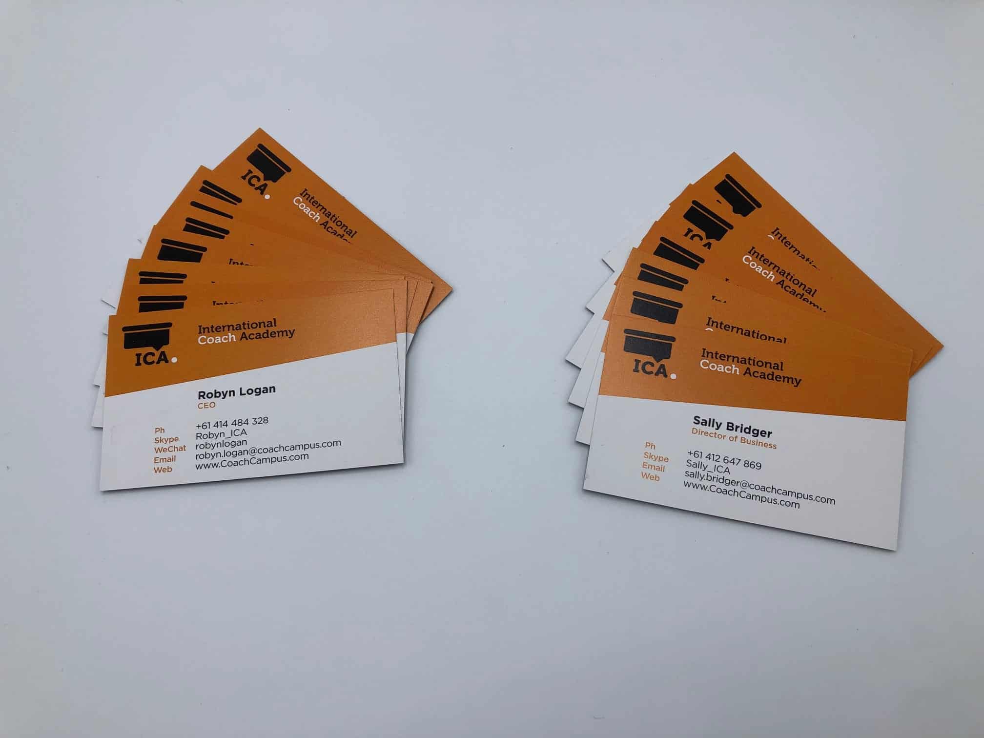 printed business cards