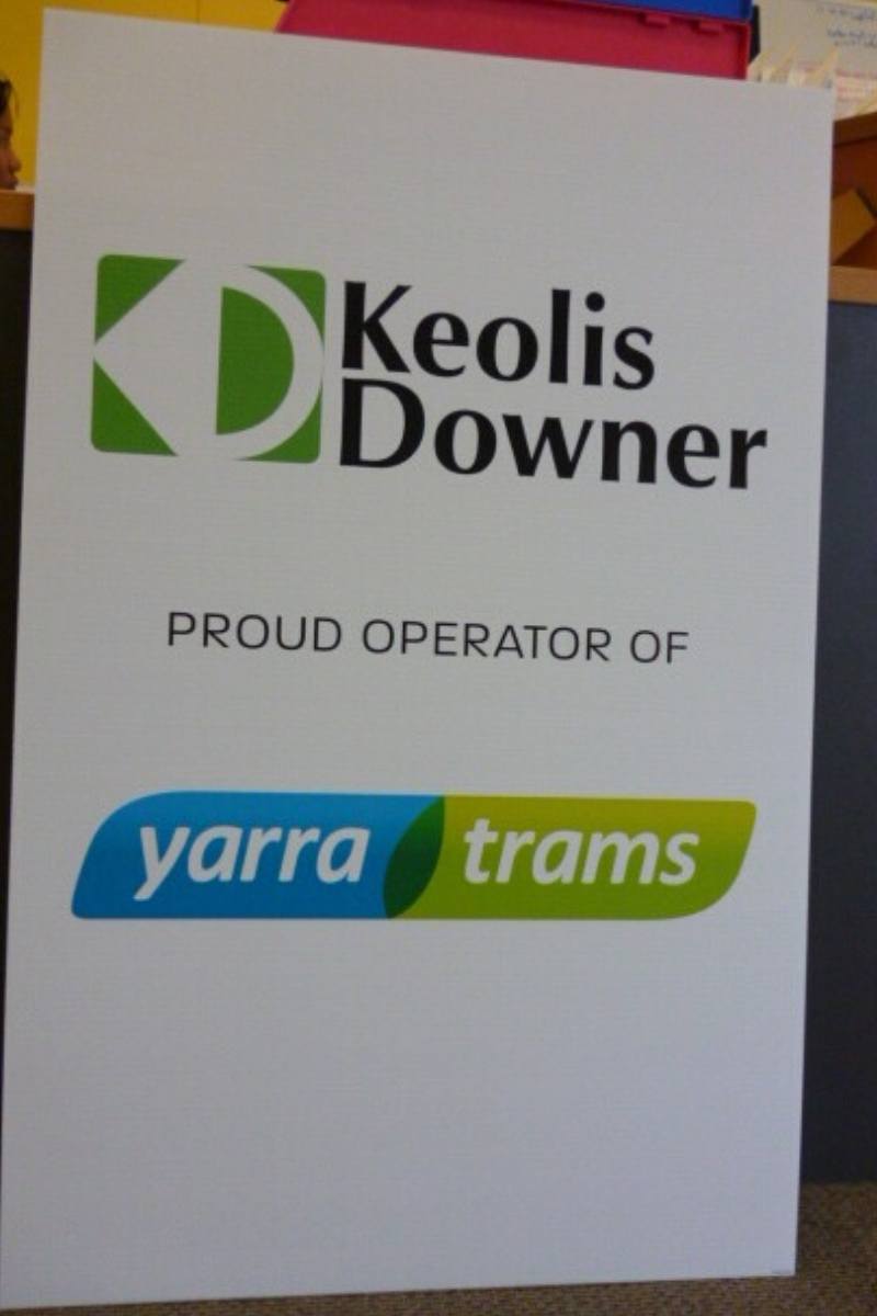 Keolis Downer Corflute Sign