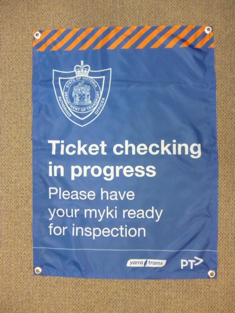 Ticket Checking Vinyl Banner